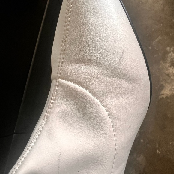 Free People Marilyn White Kitten Y2K Stretch Ankle Bootie Pointed Toe Retro 8.5 - Picture 15 of 16